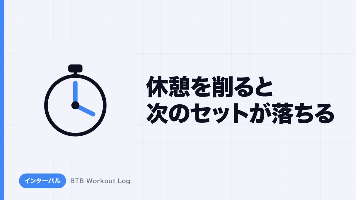 休憩時間を短くすると何が起きる？疲労から筋肥大までを解説